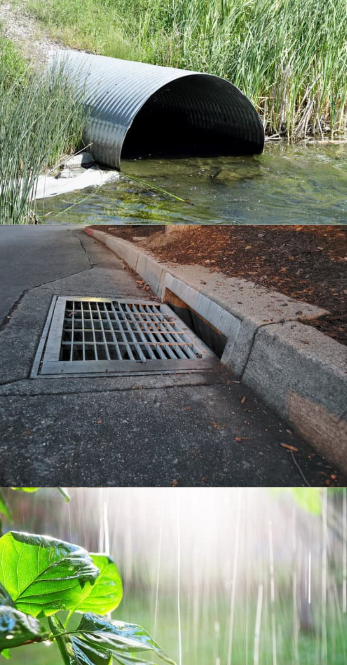 Stormwater is water that falls outside