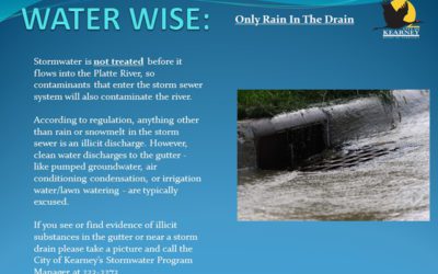 Only Rain in the Drain – stormwater does not get filtered prior to entering streams and lakes.