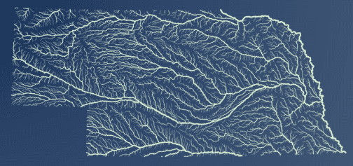 Map of Nebraska's rivers