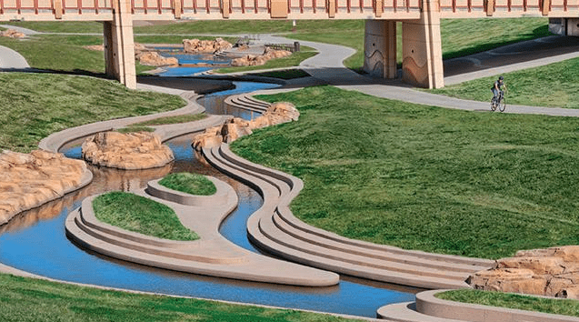 Concrete lined channel