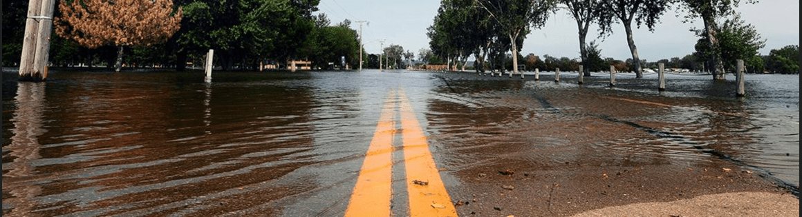 Flooded road